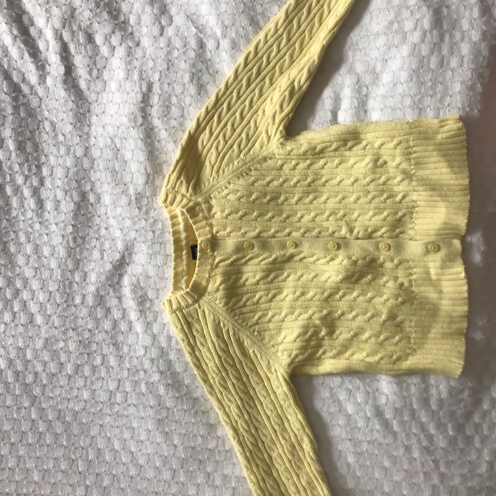 Bright yellow kids cardigan